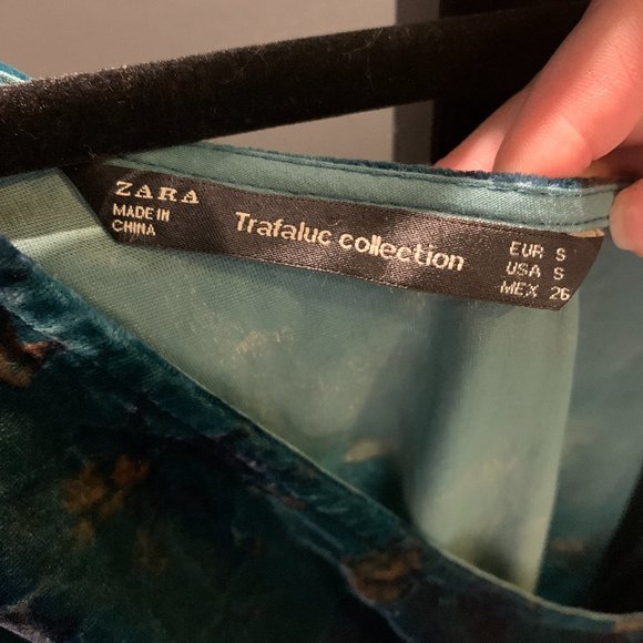 Zara Velvet One Shoulder Midi Dress - Picture 3 of 3